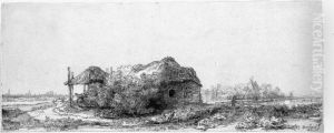 Landscape With A Cottage And Haybarn: Oblong (b., Holl.225; H.177; Bb.41-a) Landscape With A Cottage And Haybarn: Oblong (b., Holl.225; H.177; Bb.41-a)