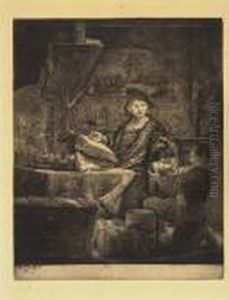 Jan Uytenbogaert, "the Goldweigher"<</b> by Harmenszoon van Rijn Rembrandt