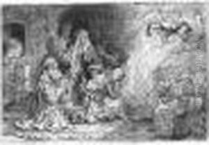 The Angel Departing From The 
Family Of Tobias (bartsch, Hollstein 43; Hind 185; Bjorklund &amp; 
Barnard 41-c)