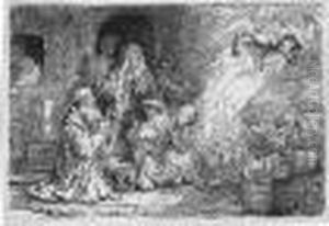The Angel Departing From The Family Of Tobias (b., Holl.43; H.185; Bb.41-g)