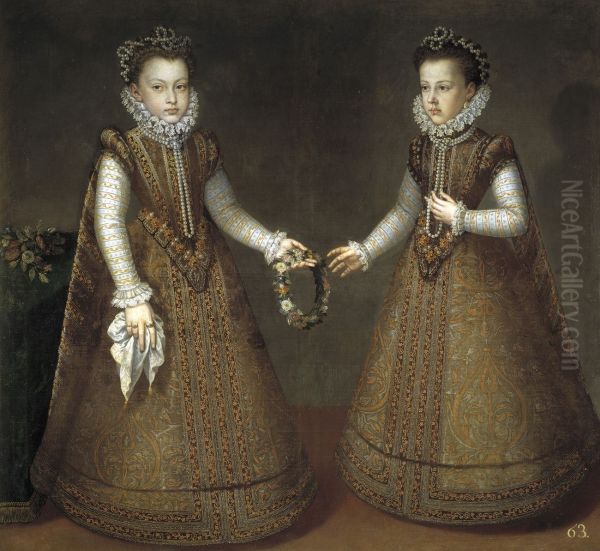 Infantas Isabel Clara Eugenia and Catalina Micaela c. 1571 - view 1