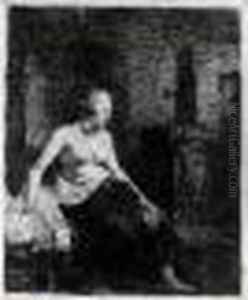 La Femme Devant Le Poele. 1658. La Femme Devant Le Poele. 1658.