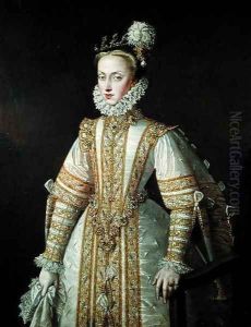 Anne of Austria 1549-80 Queen of Spain, c.1571 by Alonso Sanchez Coello