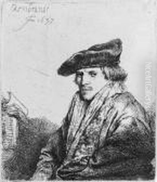 A Young Man In A Velvet Cap (ferdinand Bol?) (b., Holl. 268; H.151) - view 1