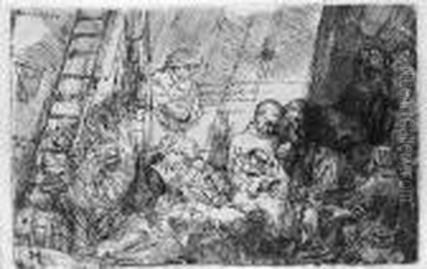 The Circumcision In The Stable (b., Holl. 47; H. 274) - view 1