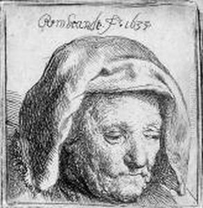 The Artist's Mother In A Cloth Headdress, Looking Down: Headonly