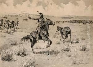 Indians On Horseback by Frederic Remington