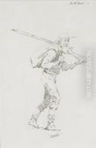The Old Texan by Frederic Remington