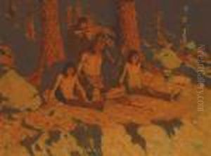 The Story Of Where The Sun Goes by Frederic Remington