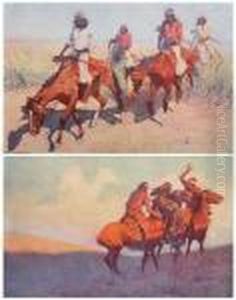 The Snow Trail', 'with The Eye Of The Mind' by Frederic Remington