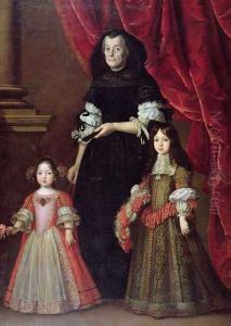 Ferdinando II 1610-70 Grand Duke of Tuscany and Maria Ludovica de Medici with the Governess
