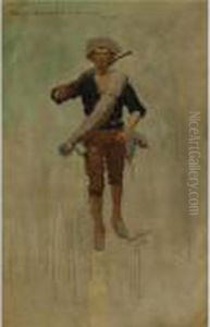 Thre'ill Be A Hot Time In The Old Town To-night My Baby. by Frederic Remington
