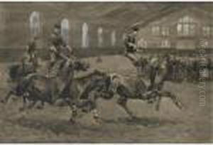 The Training Of The Cavalry: Roman Race At The Riding Hall, Fort Meyer, Virginia by Frederic Remington