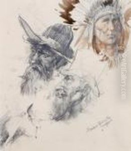 Portraits; Indian Brave by Frederic Remington