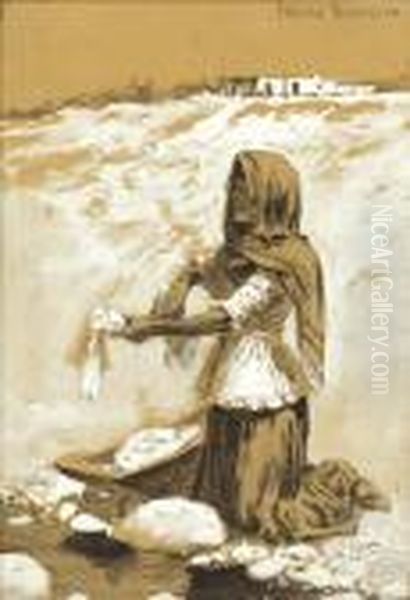 Mexican Woman Washing - view 1