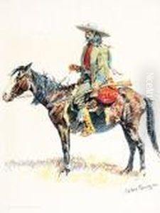 A Bunch Of Buckskins-old Trapper by Frederic Remington