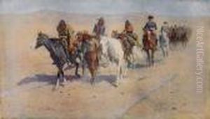 Pony Tracks In The Buffalo Trail by Frederic Remington