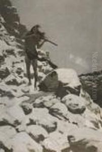 He Made His Magazine Gun Blaze Until Empty by Frederic Remington