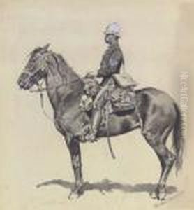 The First Sargeant, Battery K, First Artillery, In Field Trim by Frederic Remington
