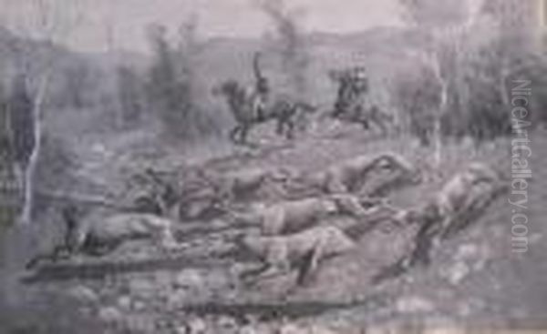Running A Coyote With Hounds In Southern California - view 1