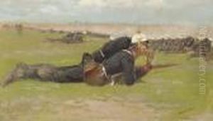 Field Drill For The Prussian Infantry by Frederic Remington