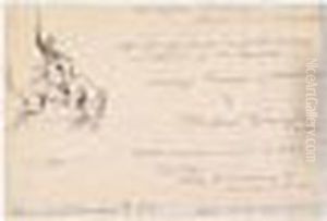 Illustrated Invitation by Frederic Remington