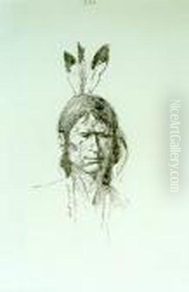 Indian With Three Feathers #225 - view 1