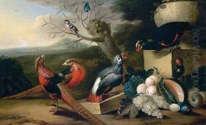 Parkland Setting with Birds by Tobias Stranover