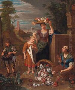 An allegory of the month of August by Pieter Snayers