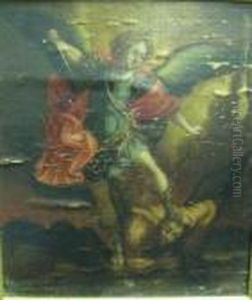 Saint Michel Terrassant Lucifer by Guido Reni