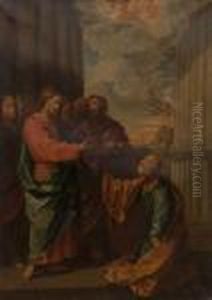 Le Christ Et Saint Pierre. by Guido Reni
