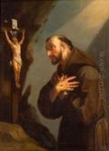 St. Francis Adoring The Crucifix by Guido Reni