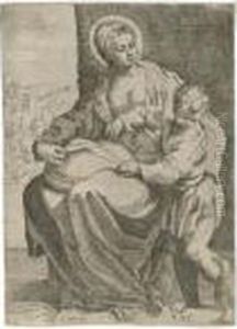Virgin With A Pillow by Guido Reni