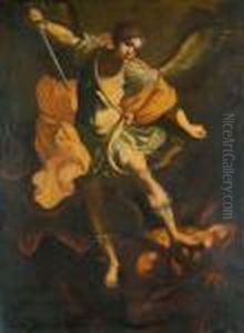 Der Hl. Michael Mit Dem Drachen by Guido Reni