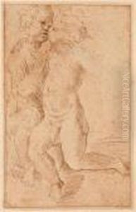 Two Putti Embracing. by Guido Reni