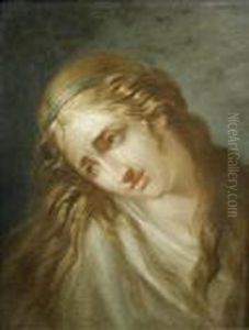 Thepenitent Magdalen Oil On Canvas 40 X 32cm Provenance: Privatecollection
