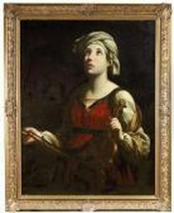 Stcecilia. Oil/canvas/panel by Guido Reni