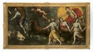 Apollon Et Le Char Du Soleil by Guido Reni