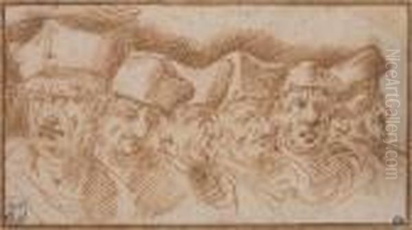 Portrait Studies Of Clerics - view 1