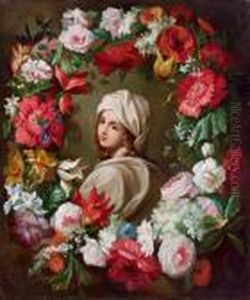 Ritratto Di Beatrice Cenci Con Ghirlanda Di Fiori by Guido Reni