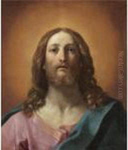 Bust Of Christ (salvator Mundi) by Guido Reni