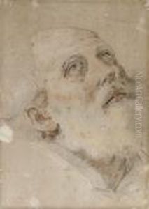 Saint Petronius Looking Up To The Right by Guido Reni
