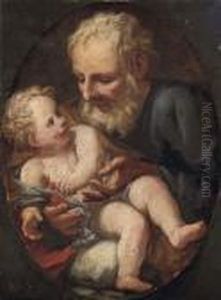 Saint Joseph With The Infant Christ by Guido Reni