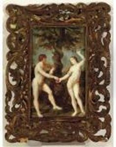 Adam And Eve Near The Tree Of Knowledge