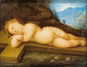 Gesu Bambino Dormiente by Guido Reni