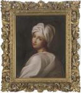 Portrait Of A Girl, Bust-length, In A White Headdress