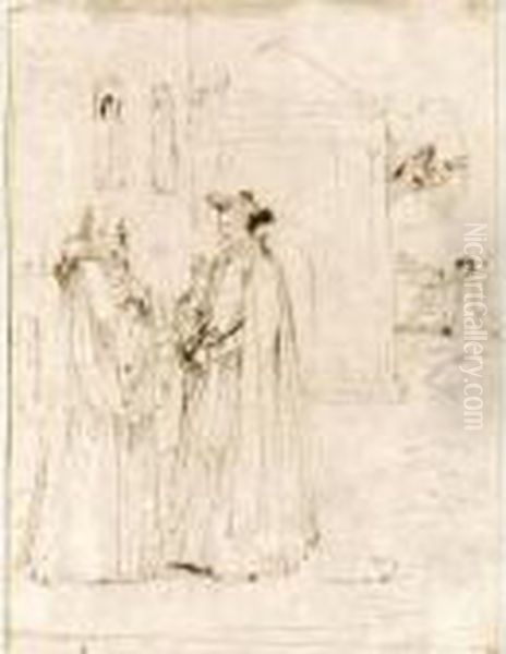 A Scene From The Life Of St.
Philip Neri: Agostino Ghettini, A Cistercian Monk Transmits To St.
Philip The Message From St. John The Evangelist Not To Go India But To
Devote His Efforts To Rome - view 1