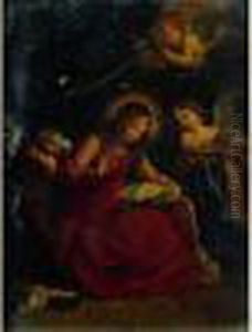 La Vierge Cousant Entouree D'anges La Vierge Cousant Entouree D'anges