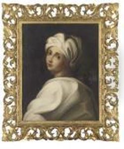 Portrait Of A Girl, Bust-length, In A White Headdress by Guido Reni