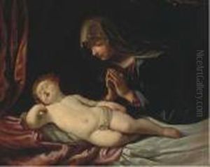 Madonna And Child Sleeping